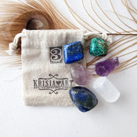 Life path NUMBER 3 healing crystals, Numerology crystal set to manifest inspiration, innovation, self-expression