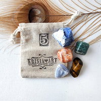Life path NUMBER 5 healing crystals, Numerology crystal set to manifest change, courage, resilience