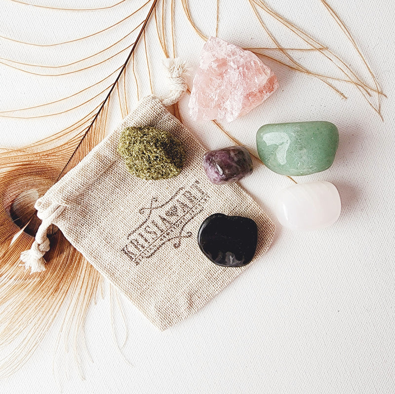 HEART CHAKRA crystal set for balance and alignment