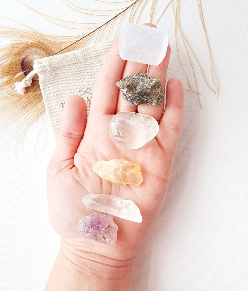 CROWN CHAKRA crystal set for balance and alignment