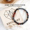 EMF PROTECTION intention bracelet electromagnetic frequencies protector - Smoky Quartz, Hematite, Black Tourmaline, Shungite, Mahogany Obsidian / 6mm