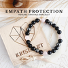 EMPATH PROTECTION intention bracelet for negative energy removal & emotional support for empaths- Hematite, Rose Quartz, Black Tourmaline, Shungite / 8mm