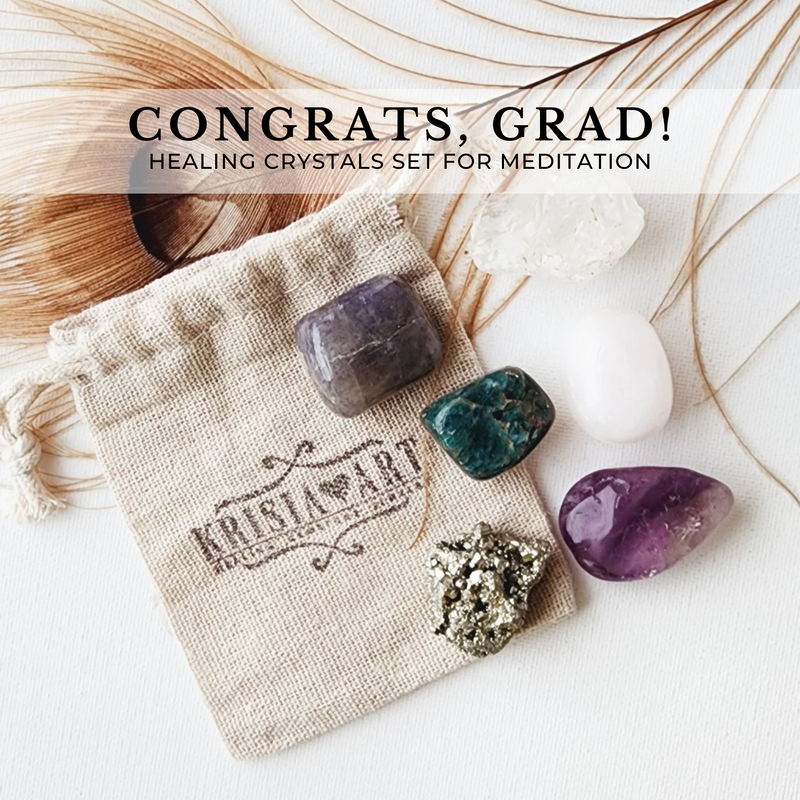 GRADUATION crystals set for success confidence personal growth