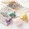 HEALTHY PREGNANCY healing crystals set for calming stress during pregnancy, meditation & anxiety relief. Amethyst, Amazonite, Rose quartz, Clear quartz, Citrine