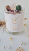 TAURUS zodiac candle with healing crystals and constellation astrology charm
