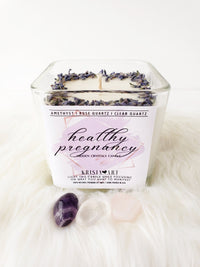 HIDDEN crystal candles for Healthy PREGNANCY spell candle for meditation