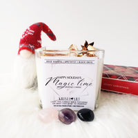 HIDDEN crystal candle "MAGIC TIME" Happy Holidays for protection, love, and well-being