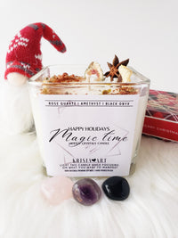 HIDDEN crystal candle "MAGIC TIME" Happy Holidays for protection, love, and well-being