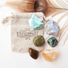 SHYNESS & SOCIAL ANXIETY healing crystals set for introverts and discomfort around people. Tiger's eye, Citrine, Dumortierite, Epidote, Turquoise, African Turquoise
