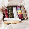 VARIETY PACK 5x Smudge sticks bundle kit for smudging, purification, cleansing, negative energy removal and protection with Selenite & Palo Santo
