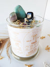 VIRGO zodiac candle with healing crystals and constellation astrology charm