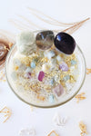 PISCES zodiac candle with healing crystals and constellation astrology charm