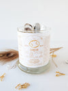 CANCER zodiac candle with healing crystals and constellation astrology charm
