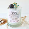 444 ANGEL NUMBER CANDLE with crystals & angel message