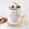 777 ANGEL NUMBER CANDLE with crystals & angel message