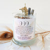 999 ANGEL NUMBER CANDLE with crystals & angel message