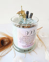 999 ANGEL NUMBER CANDLE with crystals & angel message