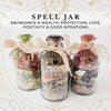 LARGE intention spell jar with crystals and herbs for witchcraft, meditation, prosperity, love, home protection