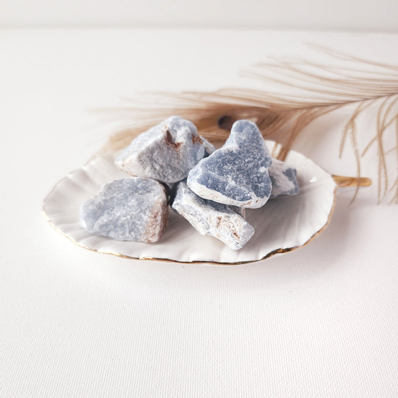 ANGELITE raw crystal for calming, spirit communication, peace