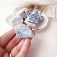 ANGELITE raw crystal for calming, spirit communication, peace