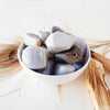 BLUE CHALCEDONY tumbled stone for self-expression, reducing stress, balance