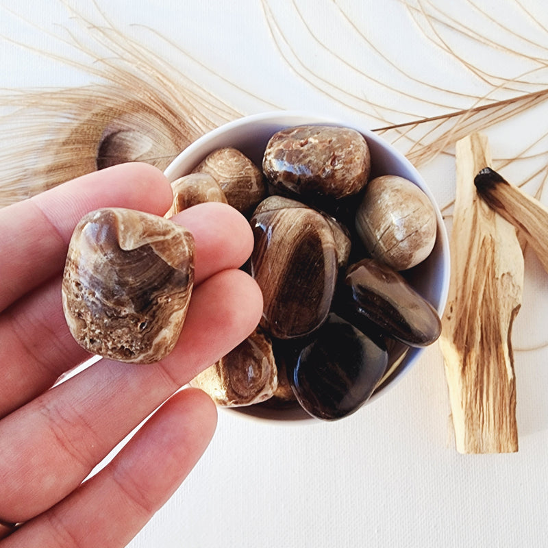 COKE CALCITE tumbled stone for tranquility, grounding, calming