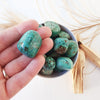 CHRYSOCOLLA tumbled stone for calming, confidence, compassion
