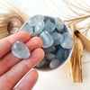 CELESTITE tumbled stone for mental clarity, intuition, inner peace