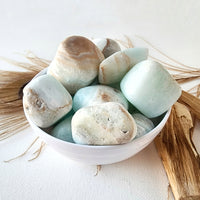 CARIBBEAN CALCITE tumbled stone for emotional healing, stress relief, communication