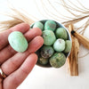 CHRYSOPRASE tumbled stone for calming stress, self-love, compassion