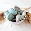 BLUE ARAGONITE tumbled crystal for calming, sooting, optimism reiki healing throat, third eye & crown chakra meditation