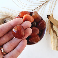 CARNELIAN tumbled stone for creativity, motivation, confidence