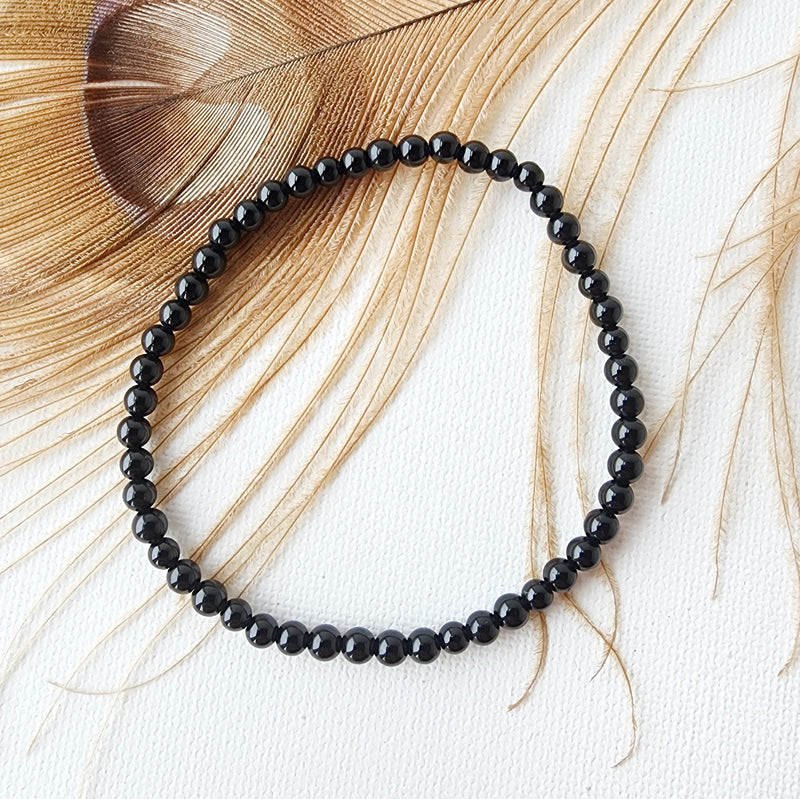 BLACK TOURMALINE healing bracelet 4mm