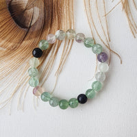 RAINBOW FLUORITE healing bracelet 8mm