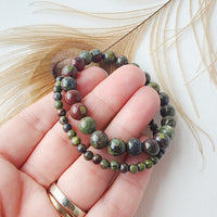 DRAGON BLOODSTONE healing bracelet 4mm