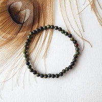 DRAGON BLOODSTONE healing bracelet 4mm