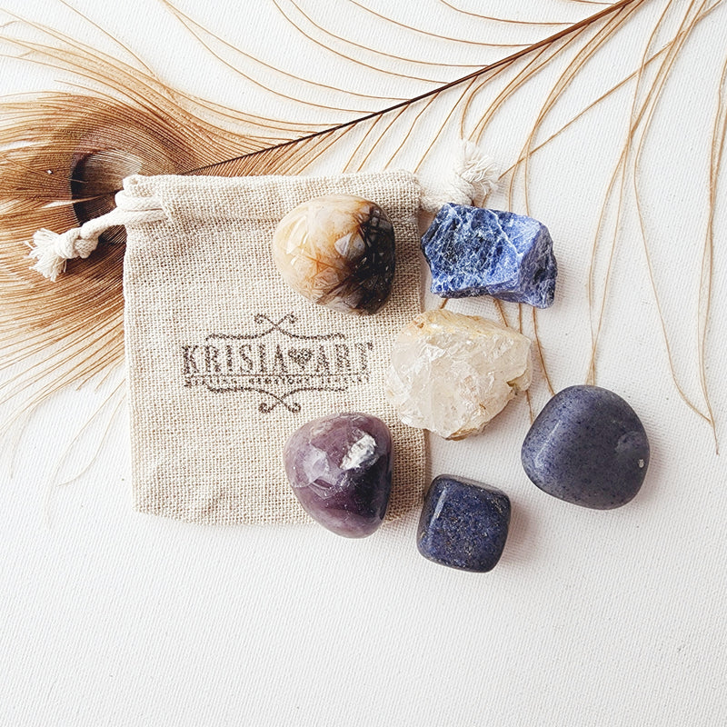 THIRD EYE CHAKRA crystal set for balance and alignment