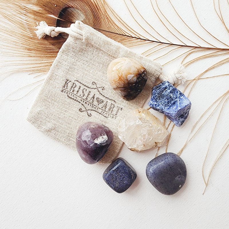 THIRD EYE CHAKRA crystal set for balance and alignment