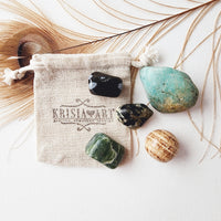 Zodiac sign VIRGO crystal set - August 23 - September 22 - horoscope astrology healing crystals - Amazonite, Jade, Brown Aragonite, Nephrite Jade, Snowflake Obsidian