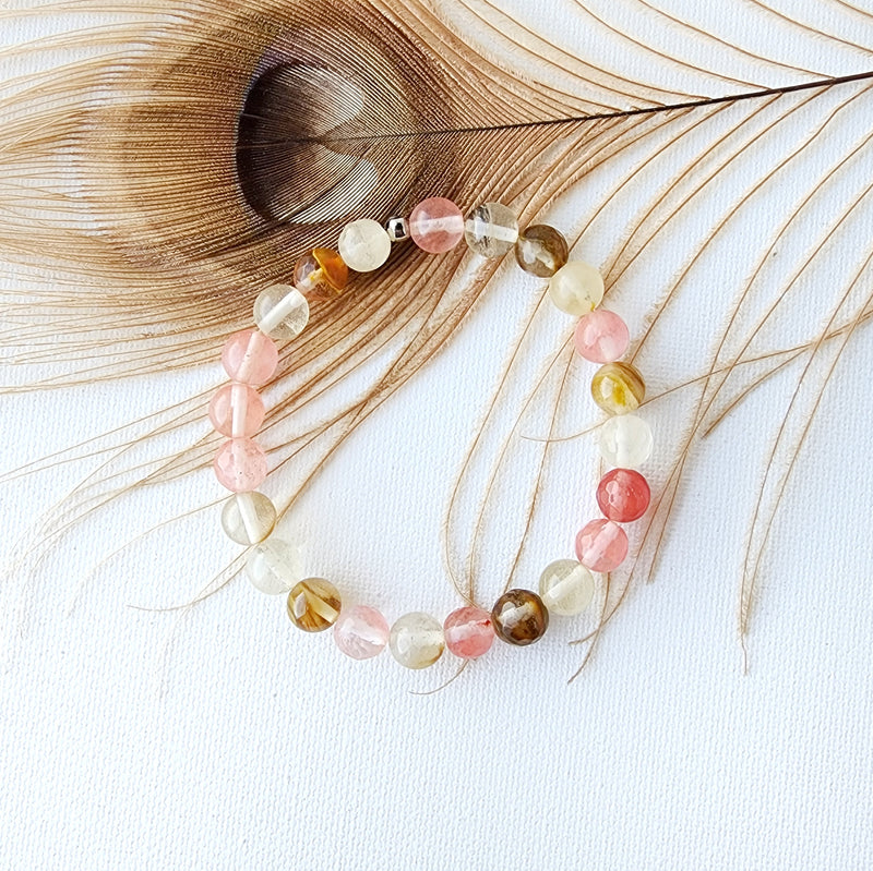 CHERRY QUARTZ healing bracelet 8mm