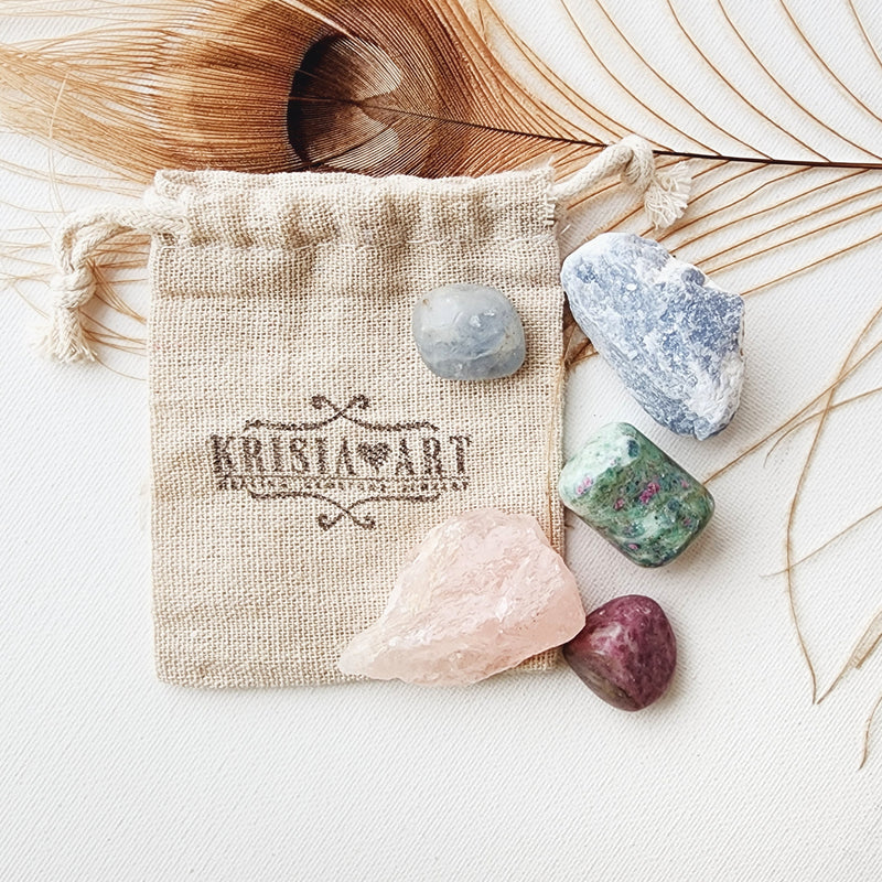 NURSERY & NEW BABY crystals set for calming, protection, better sleep