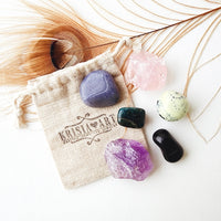 EMOTIONAL BALANCE crystals set for calming grief, stress, promoting well being, protection, grounding