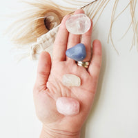 LONELINESS crystal set for comfort during hard times, recovery from breakup, nurturing & support