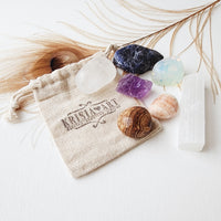 MEDITATION crystals set for connecting with your higher self, peace, tranquility, spiritual transformation