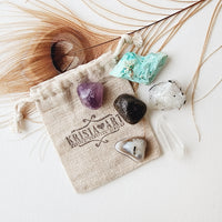 NEW MOON crystals set for new beginnings, fresh start, & intention setting