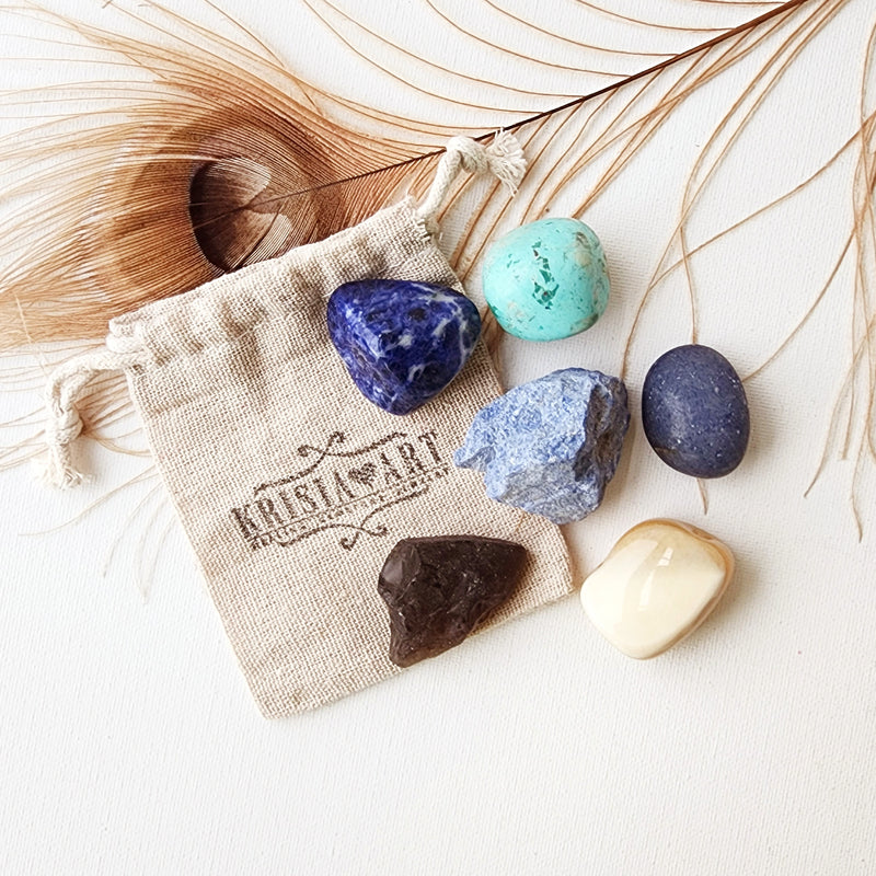 MOOD SWINGS crystals set for calming stress & emotional balance