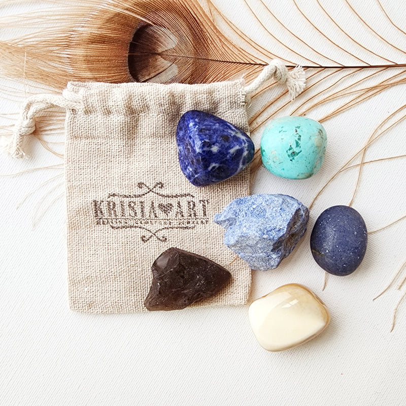 MOOD SWINGS crystals set for calming stress & emotional balance