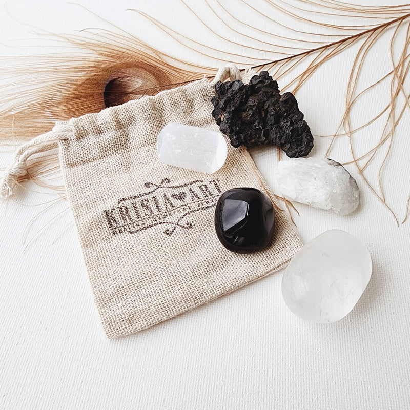 YIN & YANG crystals set for feminine and masculine energy balance