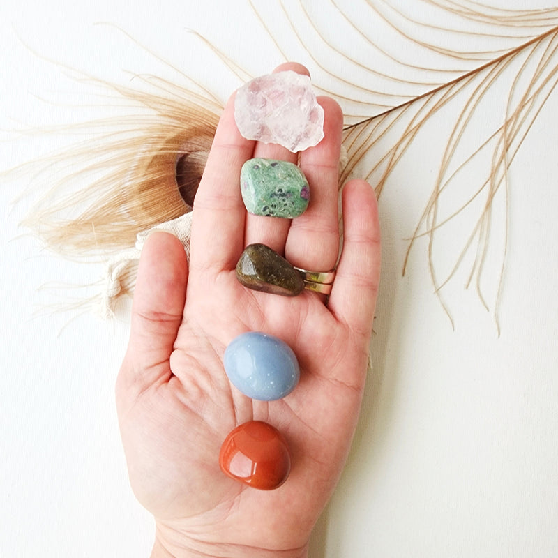 Well-Being - Healing Energy - Protection crystals set for physical, emotional, and spiritual health