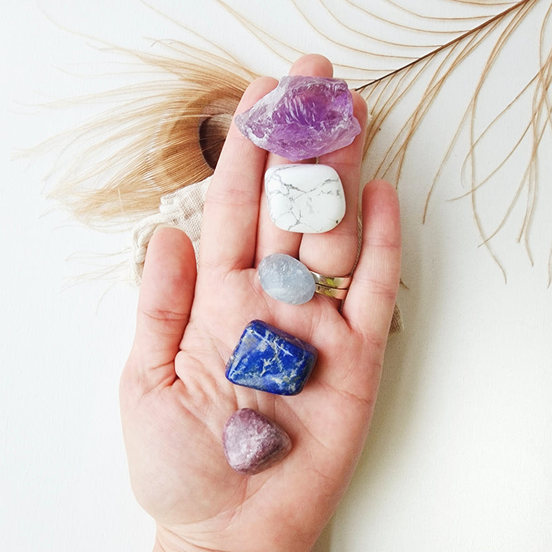 ASTRAL TRAVEL crystals set for deep meditation, spiritual growth, divine communication